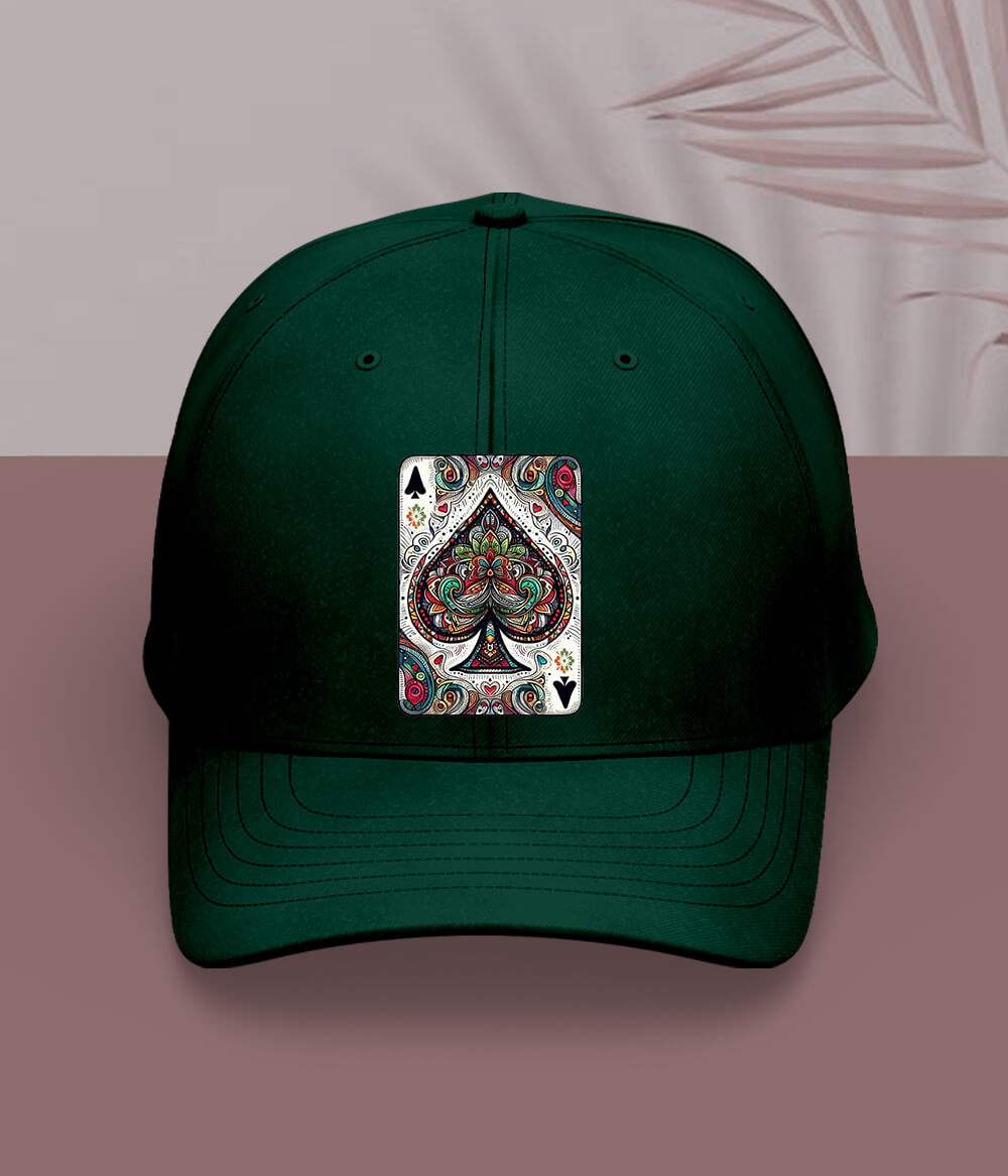 Green Ace of Spades Cap