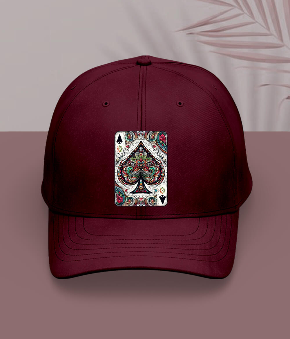 Maroon Ace of Spades Cap