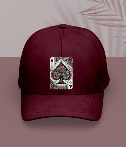 Maroon Ace of Spades Cap
