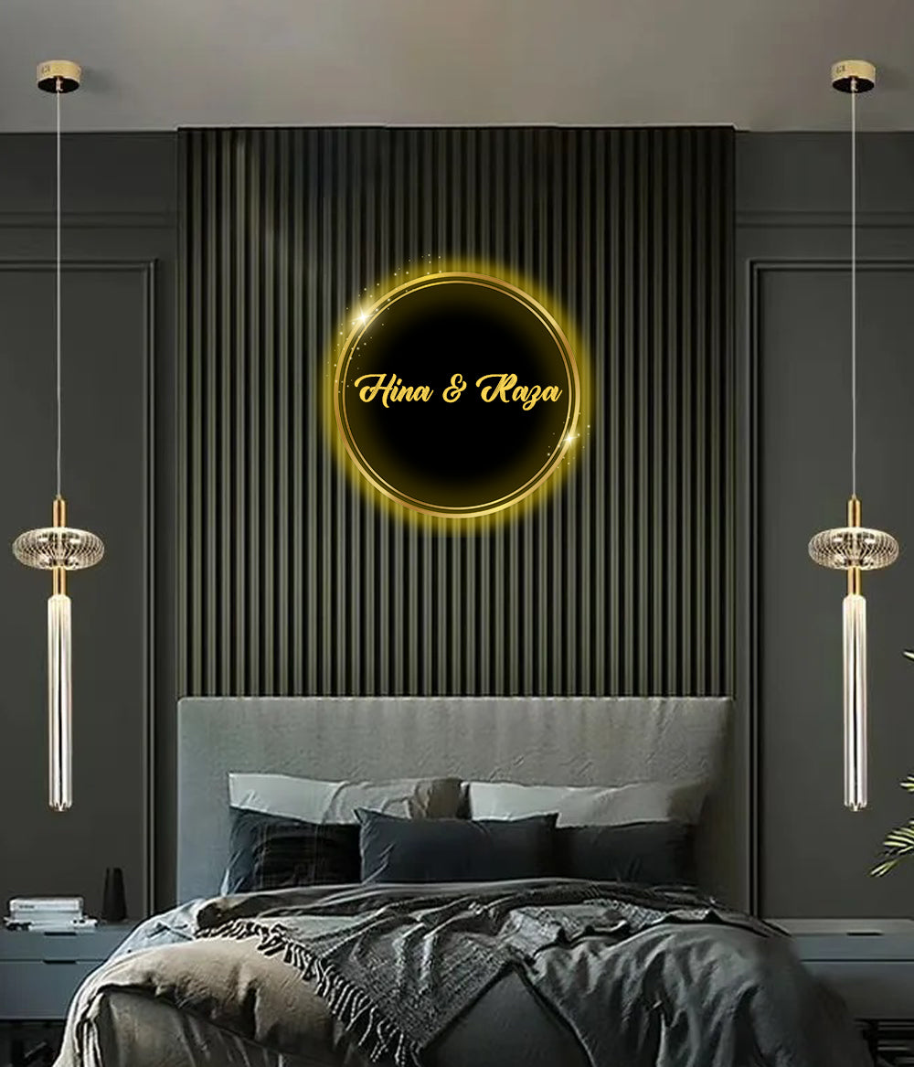 Two Names Sign Acrylic Couple Name Sign (Customizable)