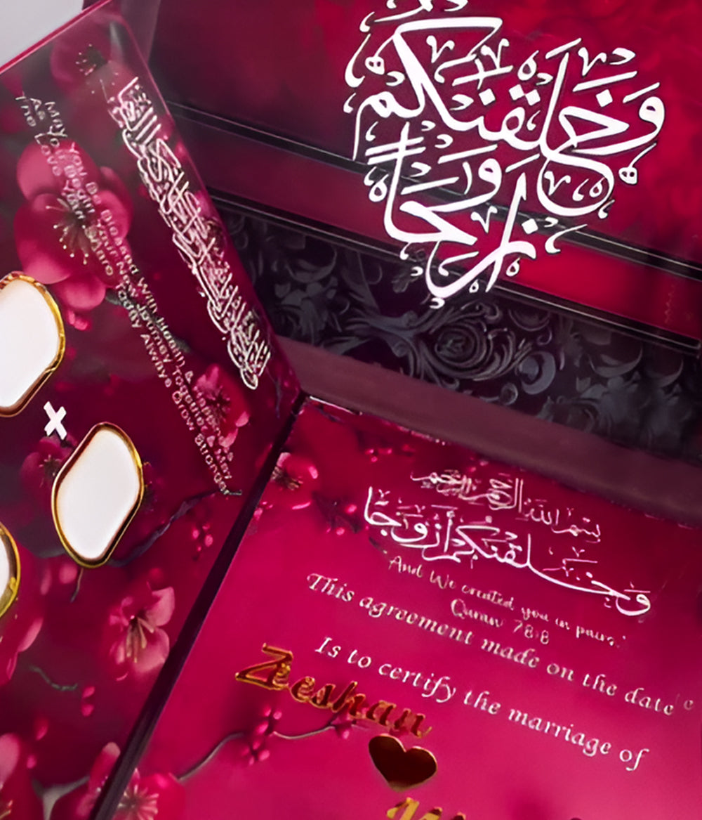 Acrylic Plate and Pen for Nikah Ceremony