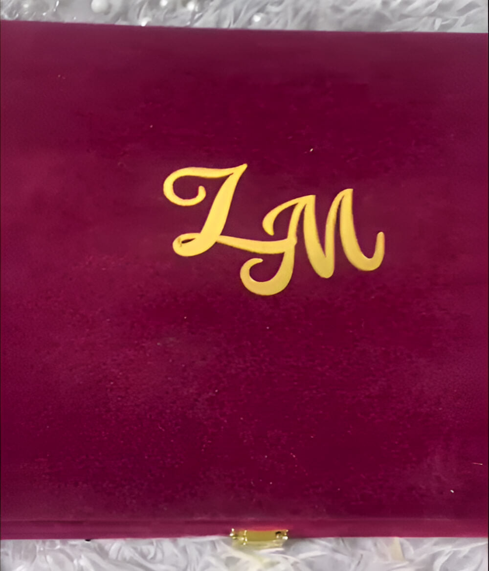 Acrylic Plate and Pen for Nikkah Ceremony Box from Top