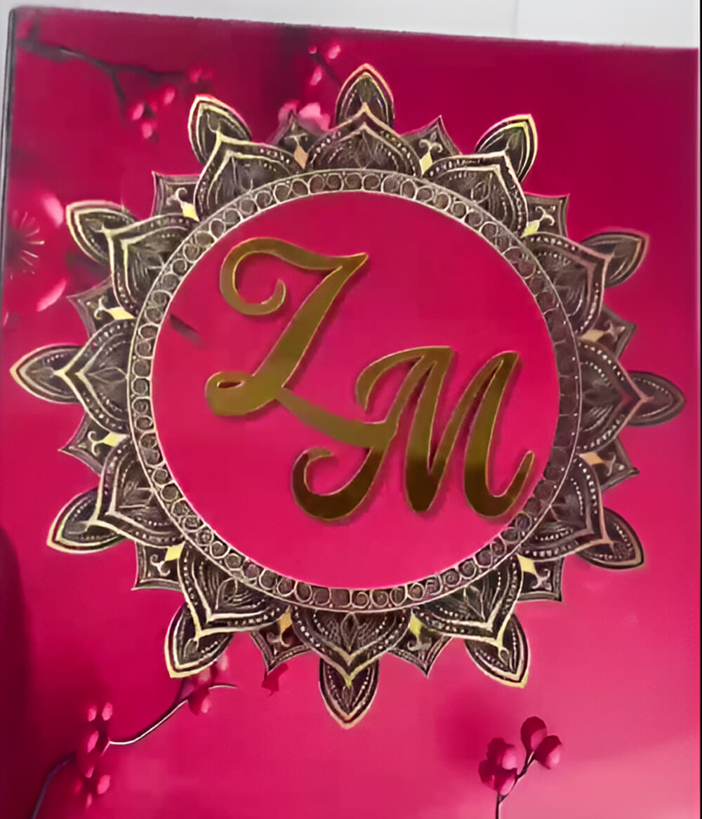 Acrylic Plate and Pen for Nikkah Ceremony Front Side