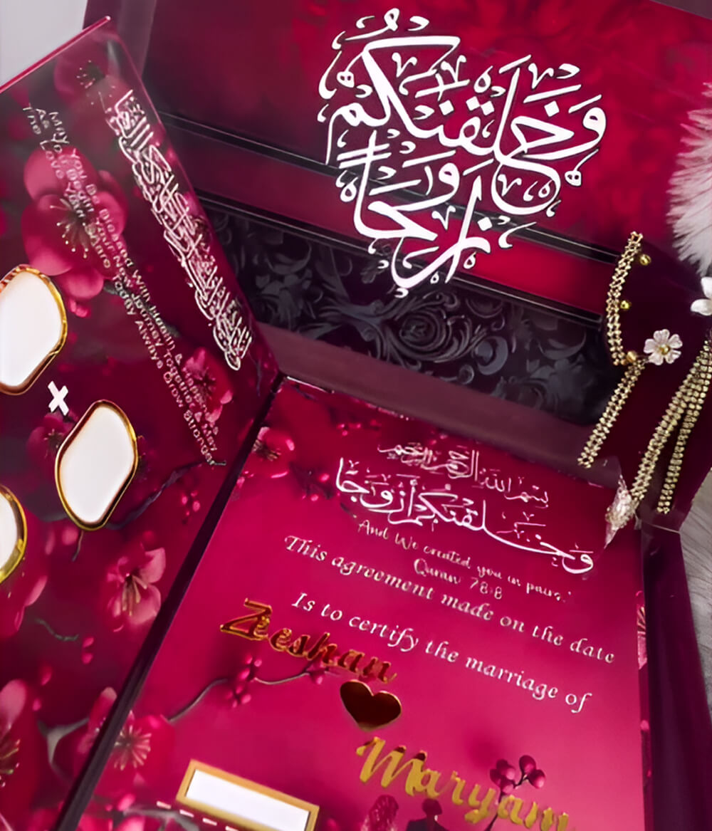 Acrylic Plate and Pen for Nikkah Ceremony