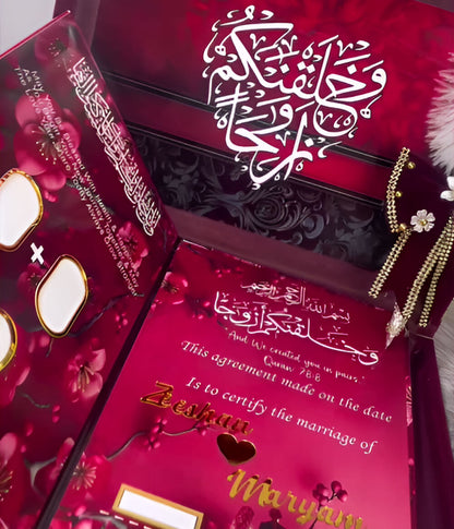 Acrylic Plate and Pen for Nikkah Ceremony