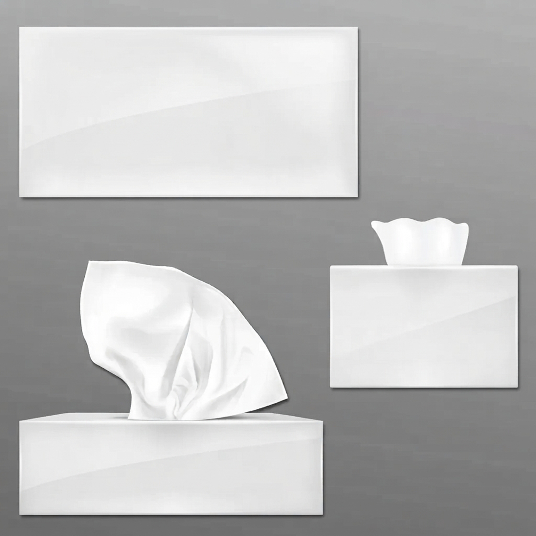 Customized White or Black Acrylic Tissue Box Cover or Holder