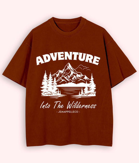 Brown Adventure Wilderness Oversized T-Shirt (Unisex)