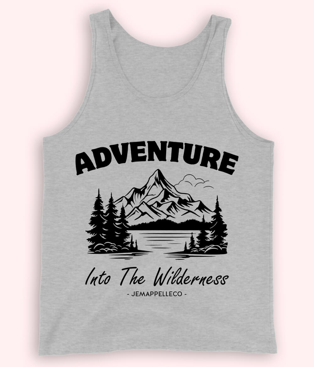 Heather Grey Adventure in the Wilderness Tanktop (Unisex)