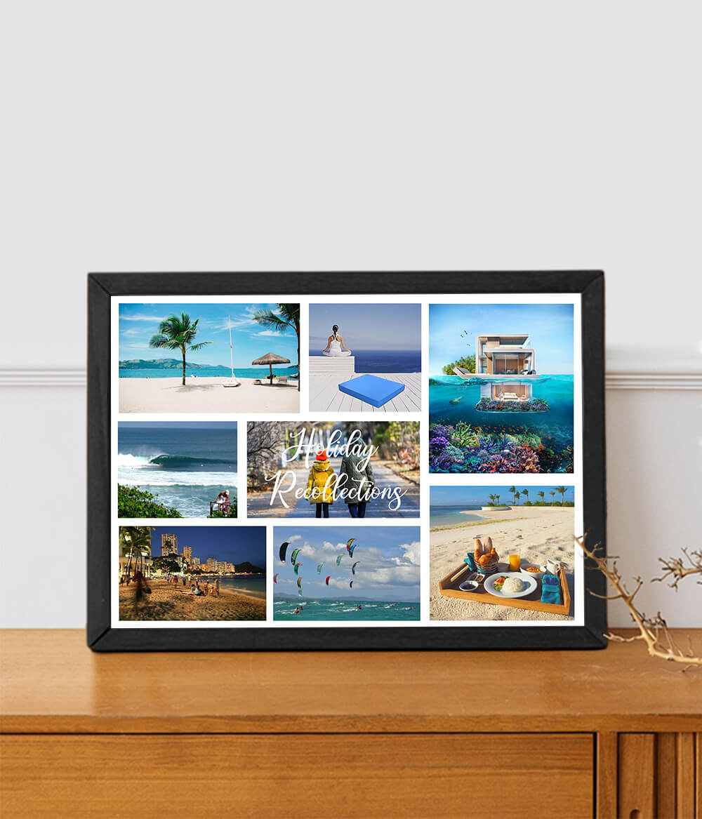 Personalized Adventurer's Escape Photo Collage | Unique Wall Art