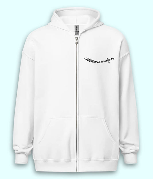 Ali Sword Calligraphy Zipper Hoodie (Unisex)