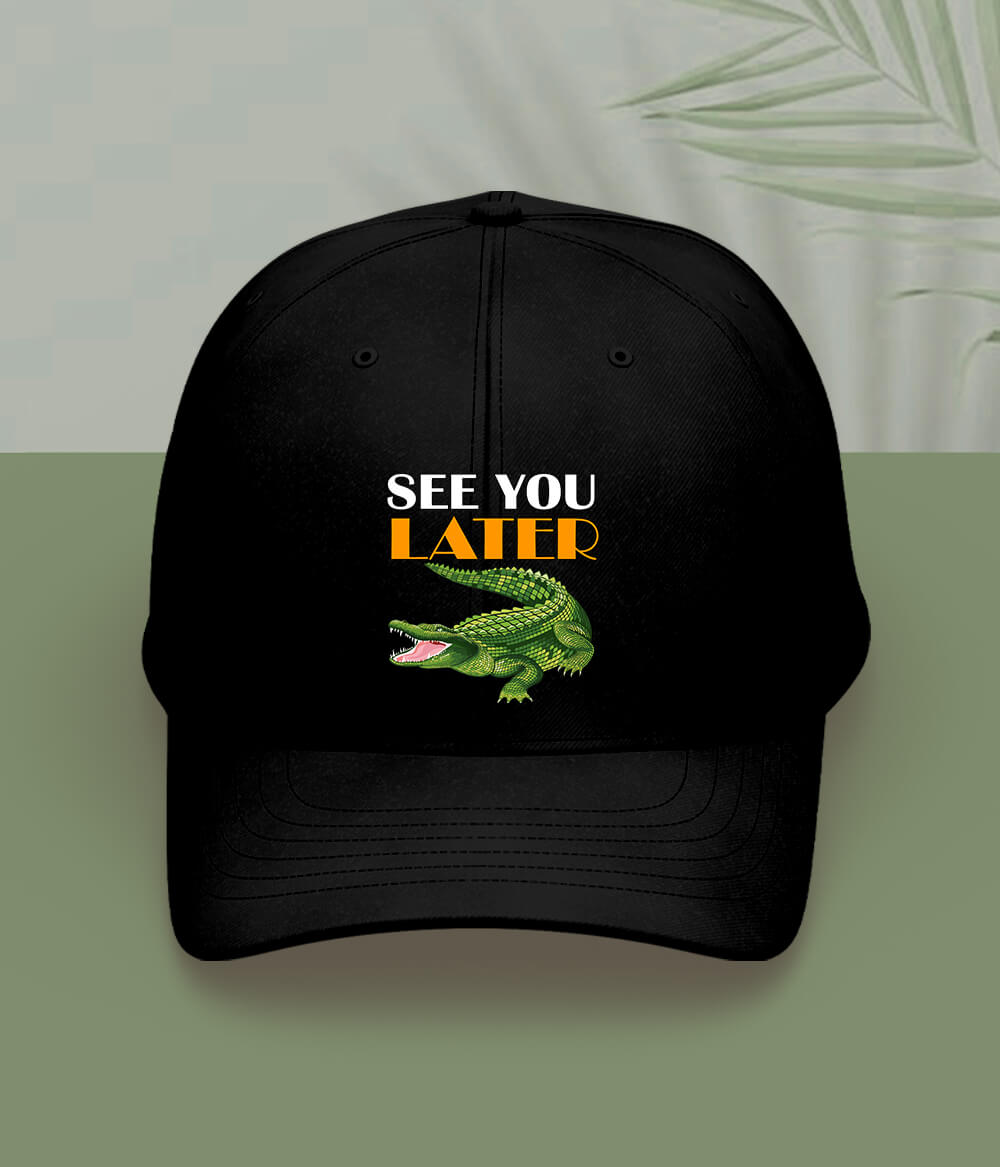 Black Alligator Cap