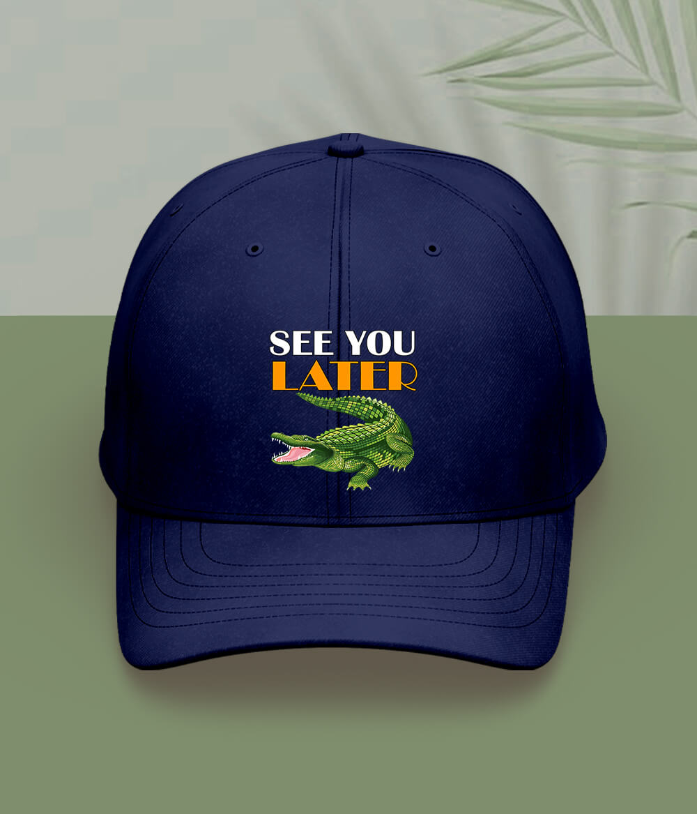 Navy Blue Alligator Cap