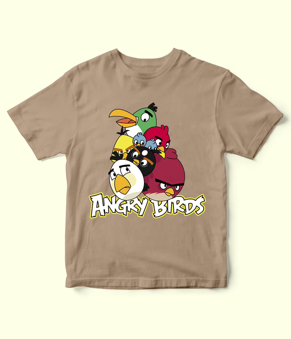 Angry Birds Beige Shirt for Kids