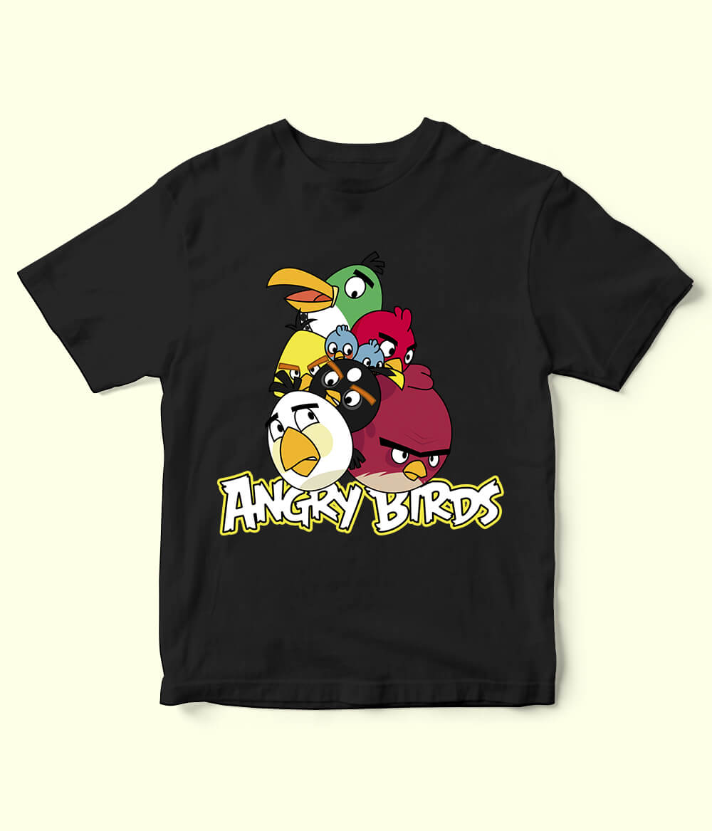 Angry Birds Black Shirt for Kids