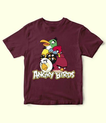 Angry Birds Maroon Shirt for Kids