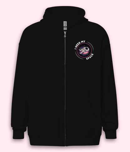 Astronaut In Space Zipper Hoodie (Unisex)