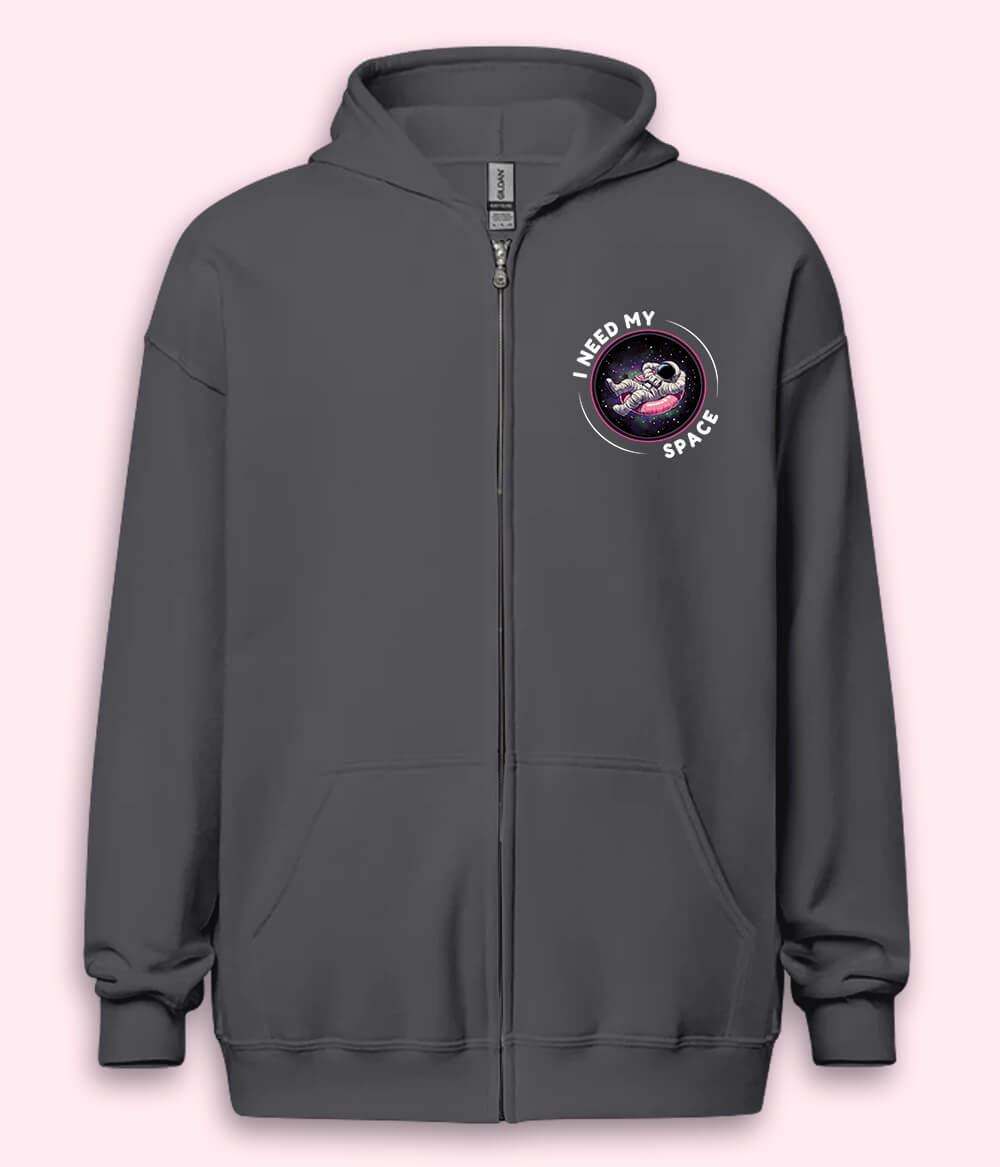 Astronaut In Space Zipper Hoodie (Unisex)