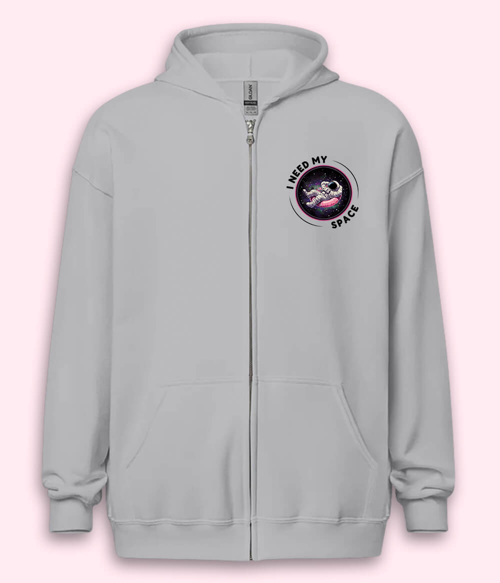Astronaut In Space Zipper Hoodie (Unisex)