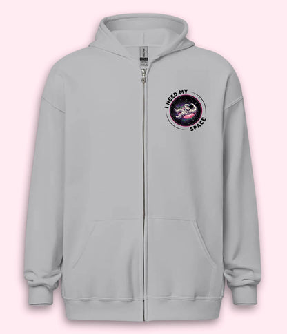 Astronaut In Space Zipper Hoodie (Unisex)