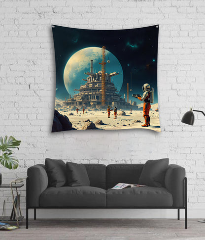 Astronaut Space Mission Tapestry