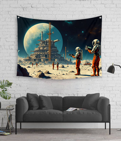 Astronaut Space Mission Tapestry