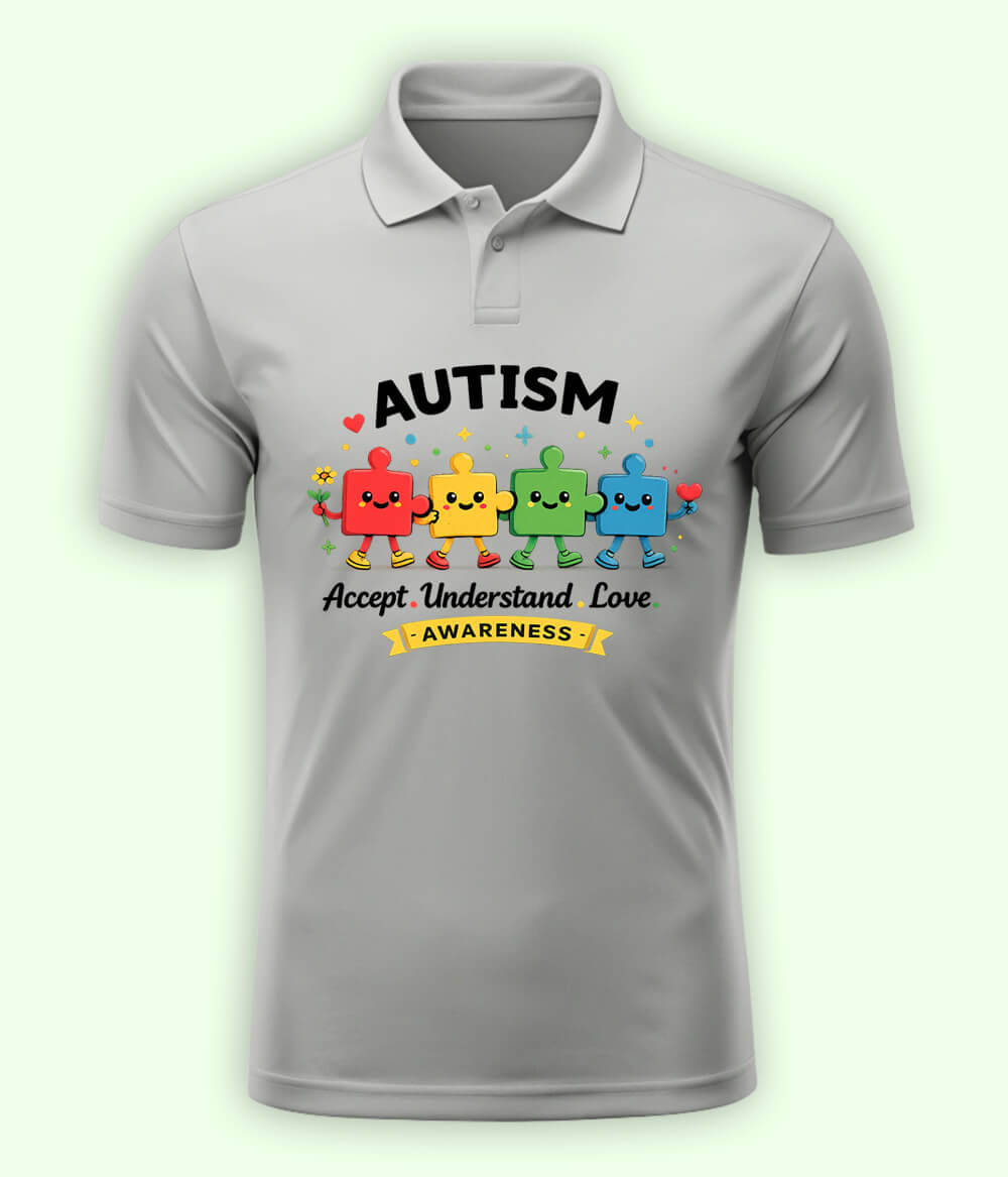 Autism Accept Polo T-Shirt