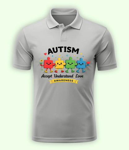 Autism Accept Polo T-Shirt