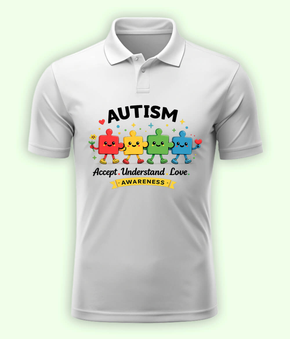 Autism Accept Polo T-Shirt