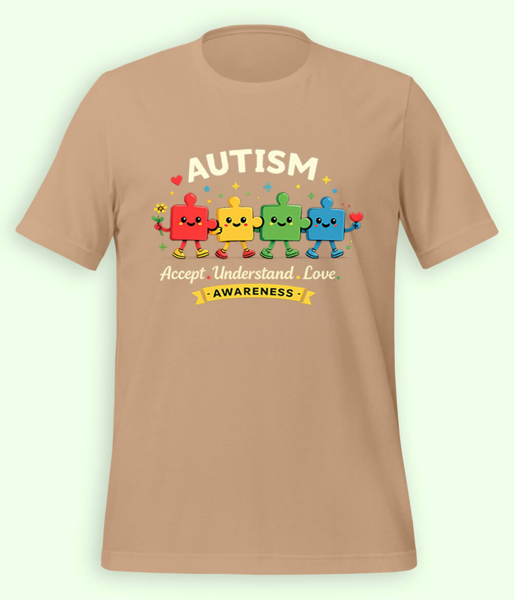 Autism Accept Understand Love T-Shirt (Unisex)