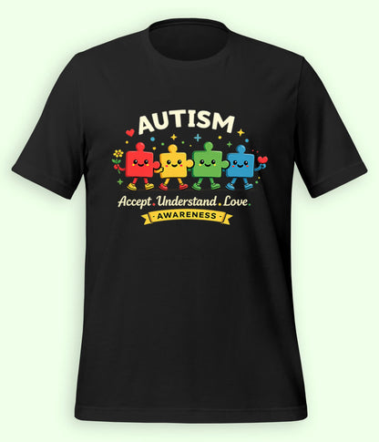 Autism Accept Understand Love T-Shirt (Unisex)