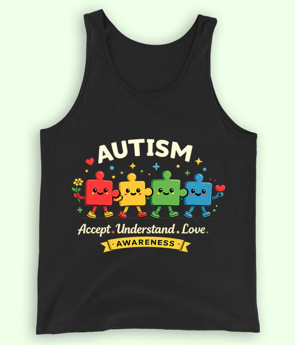 Autism Accept Understand Love Tanktop (Unisex)