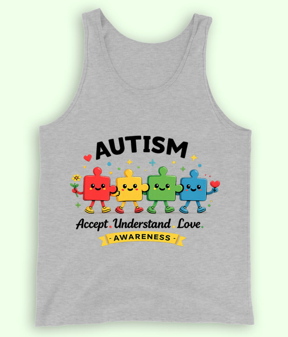 Autism Accept Understand Love Tanktop (Unisex)
