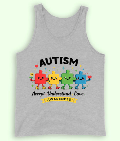 Autism Accept Understand Love Tanktop (Unisex)