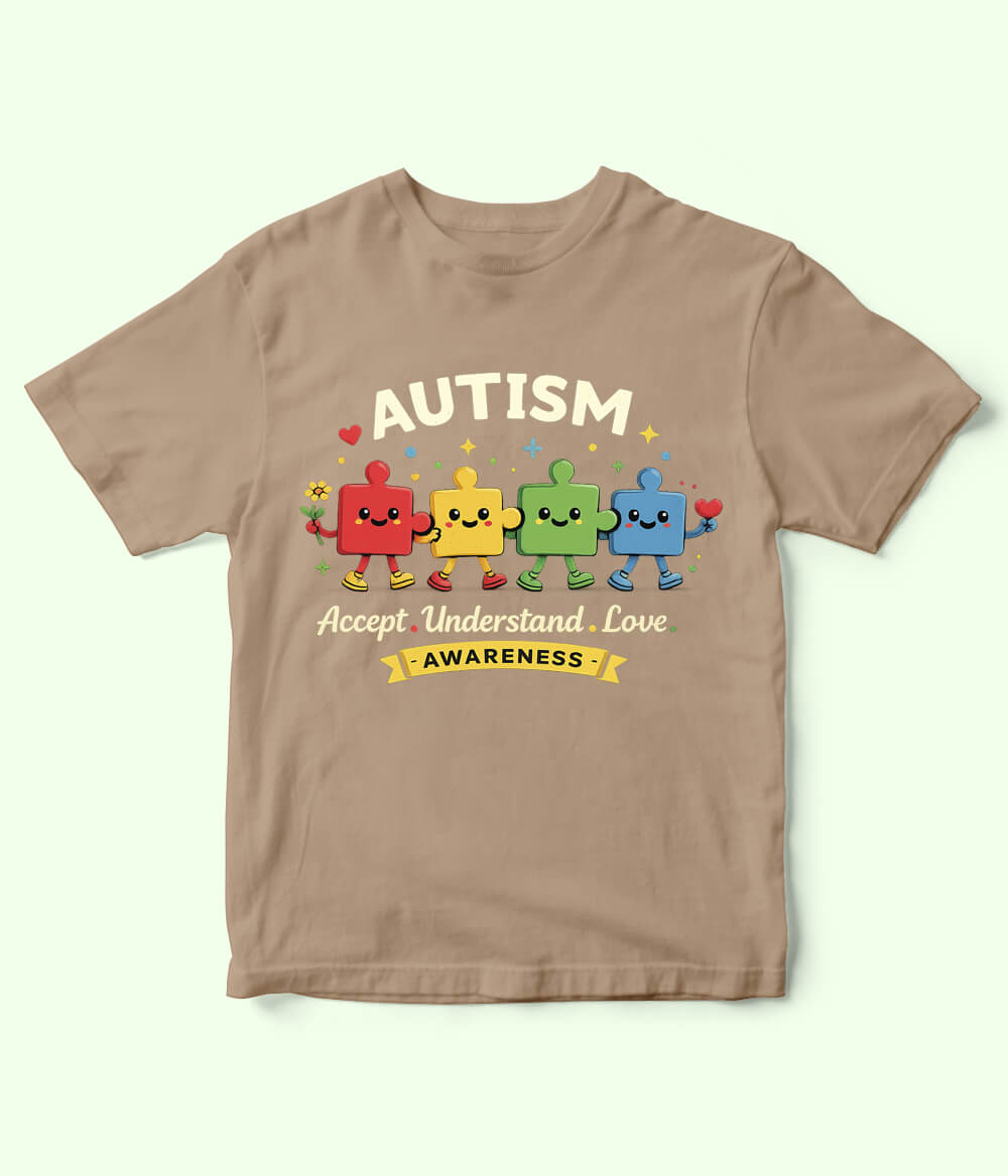 Autism Accept Understand Love Kids T-Shirt (Unisex)