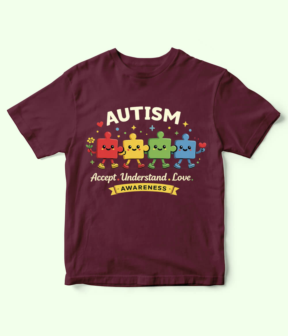 Autism Accept Understand Love Kids T-Shirt (Unisex)