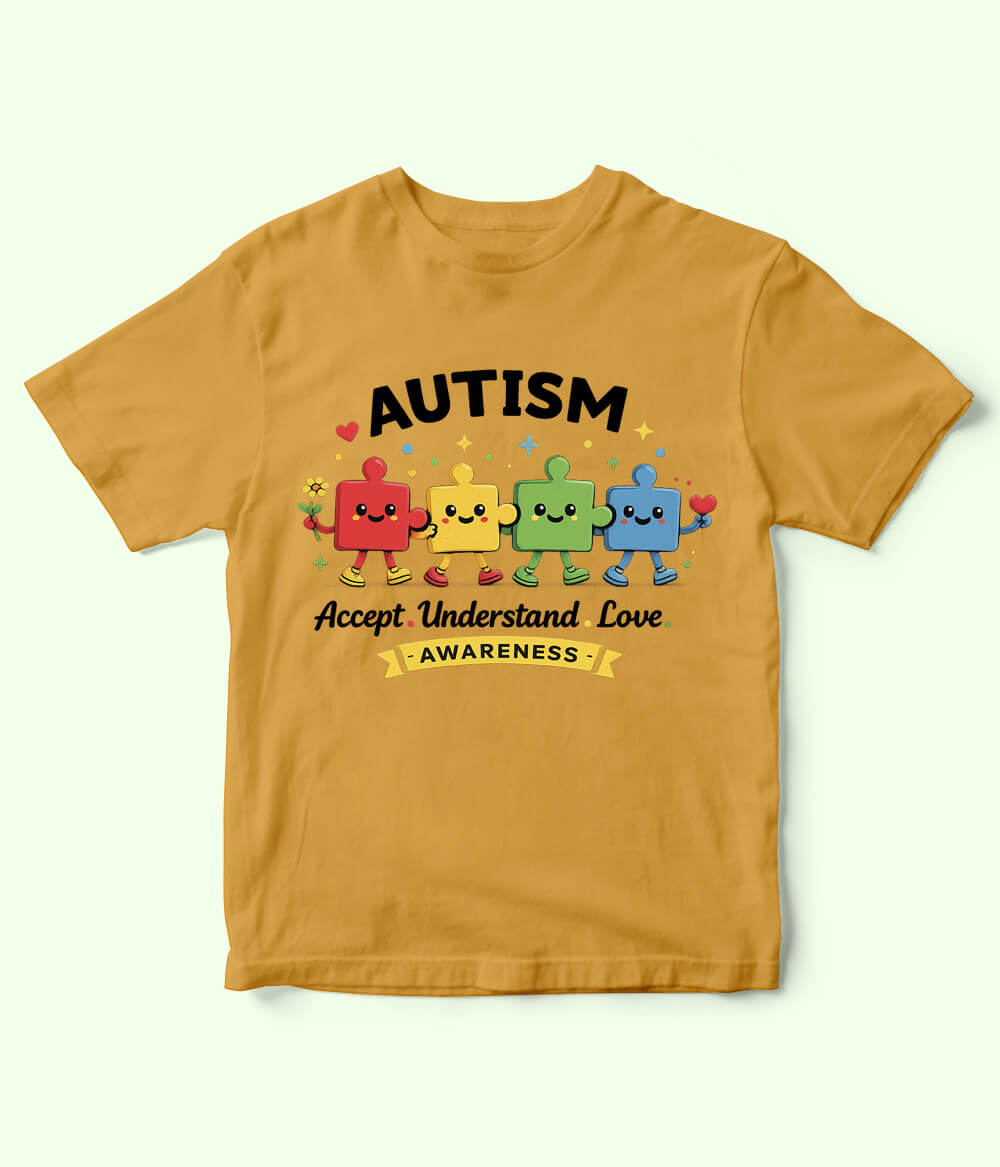 Autism Accept Understand Love Kids T-Shirt (Unisex)