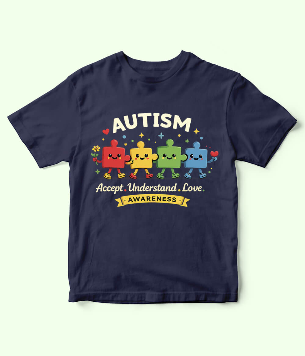 Autism Accept Understand Love Kids T-Shirt (Unisex)