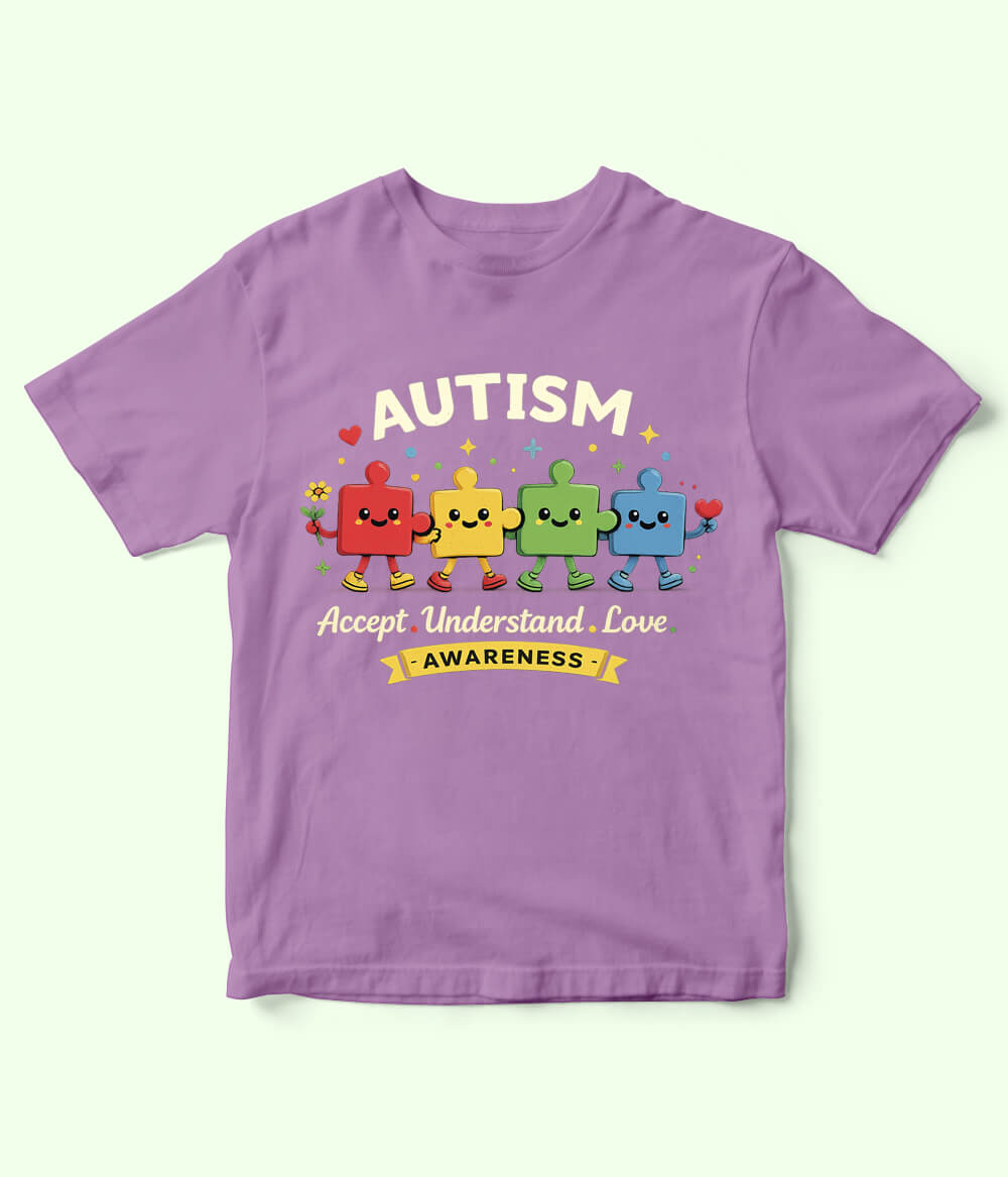 Autism Accept Understand Love Kids T-Shirt (Unisex)