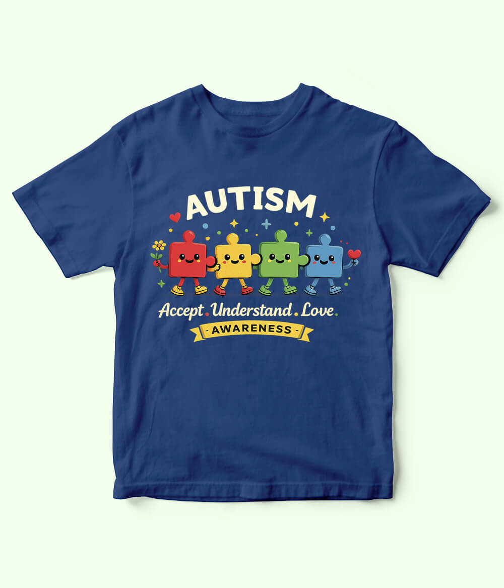 Autism Accept Understand Love Kids T-Shirt (Unisex)