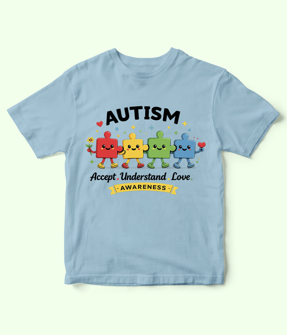 Autism Accept Understand Love Kids T-Shirt (Unisex)