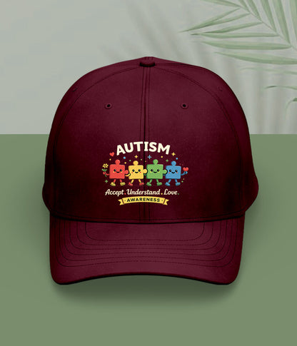 Autism Accept Understand Love Cap (Unisex)