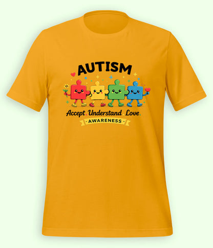 Autism Accept Understand Love T-Shirt (Unisex)