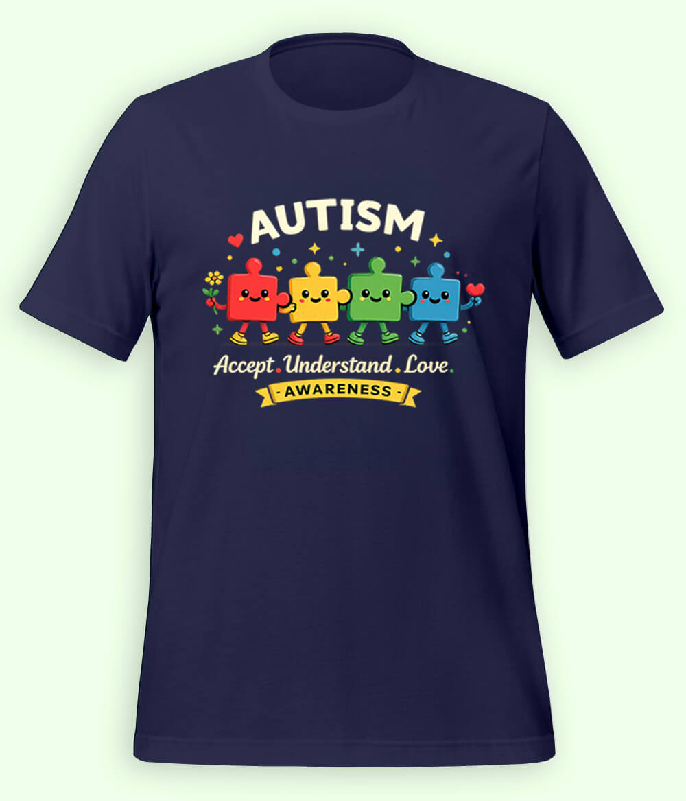 Autism Accept Understand Love T-Shirt (Unisex)