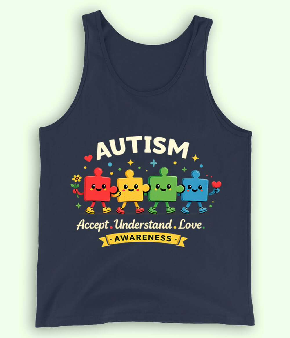 Autism Accept Understand Love Tanktop (Unisex)