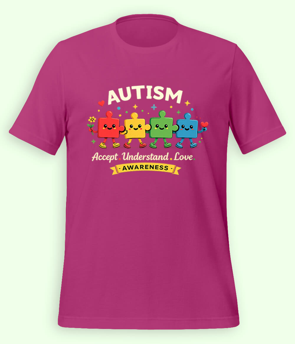 Autism Accept Understand Love T-Shirt (Unisex)