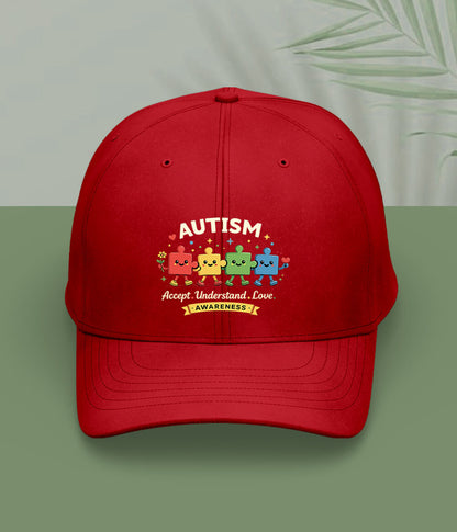 Autism Accept Understand Love Cap (Unisex)