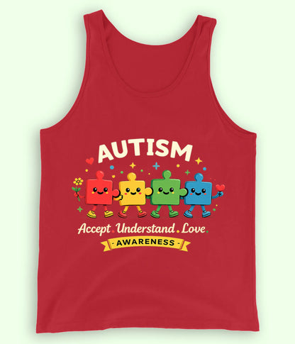 Autism Accept Understand Love Tanktop (Unisex)