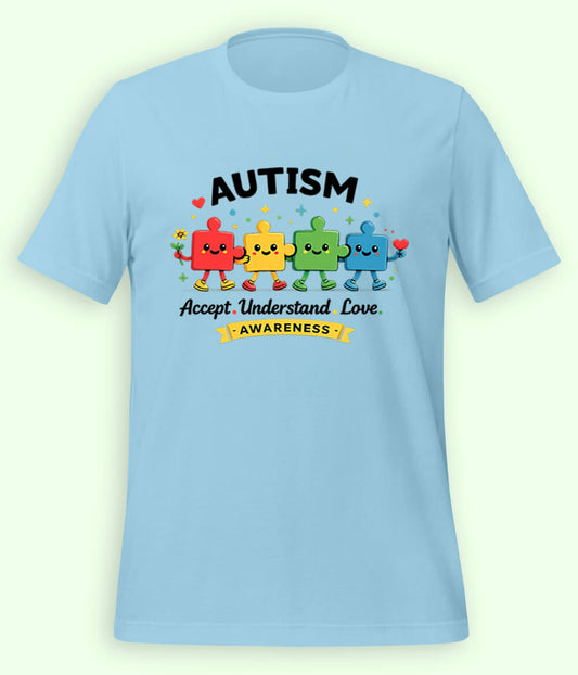 Autism Accept Understand Love T-Shirt (Unisex)