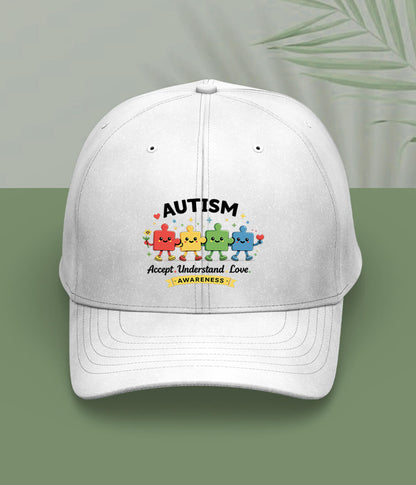 Autism Accept Understand Love Cap (Unisex)
