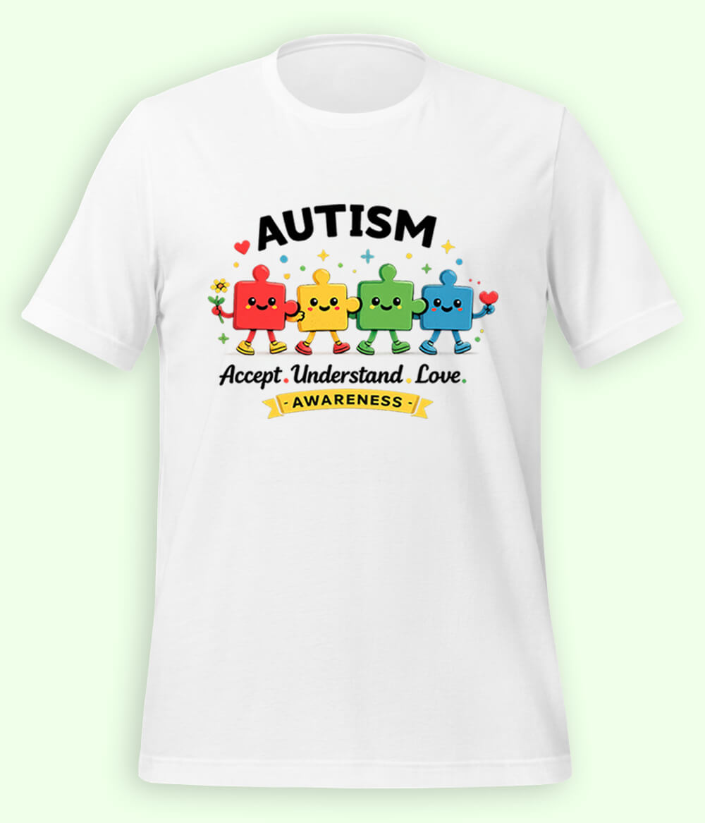 Autism Accept Understand Love T-Shirt (Unisex)